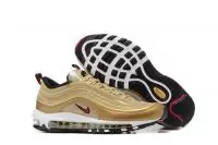 chaussures de course retro nike air max 97 gold